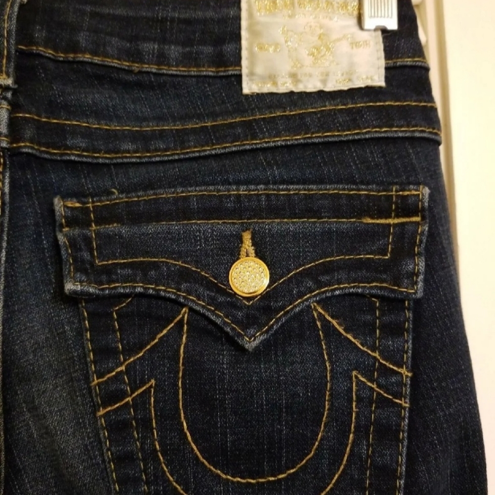 Swarovski crystal True Religion boot cut